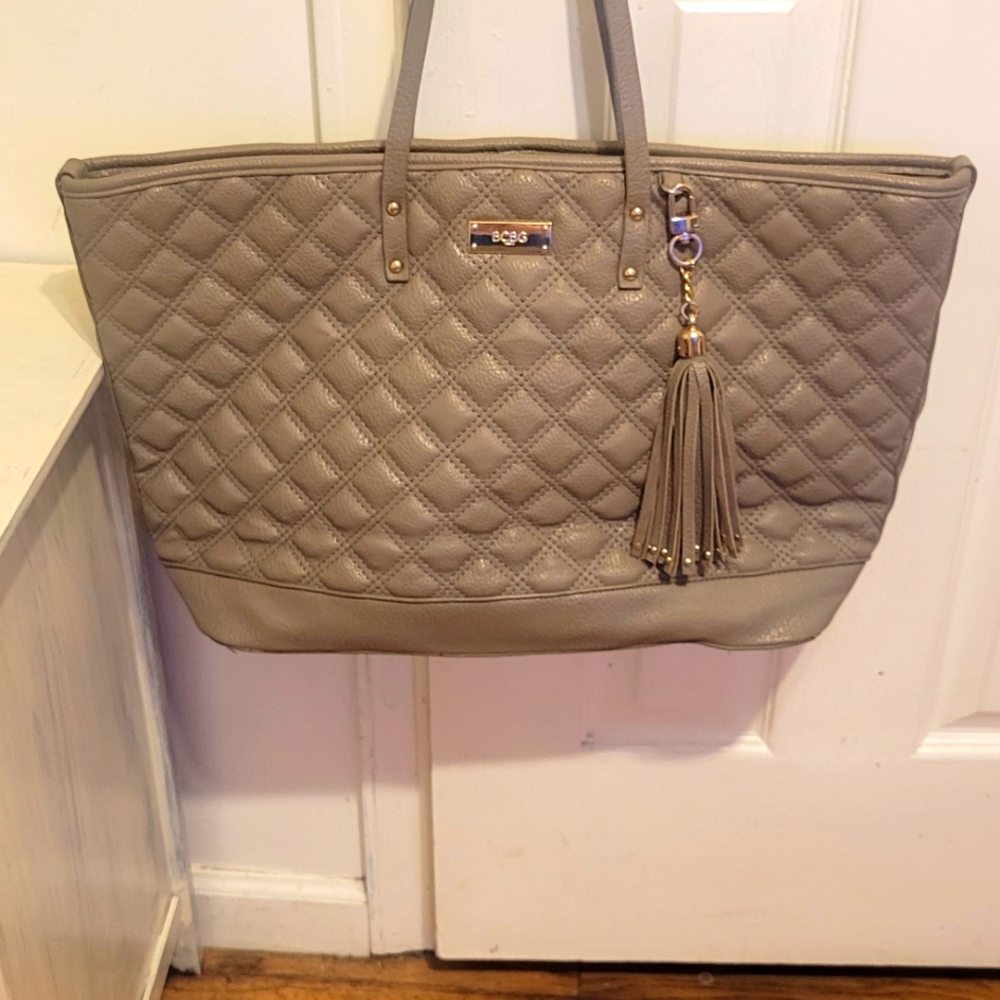 Bebe large grey tote bag